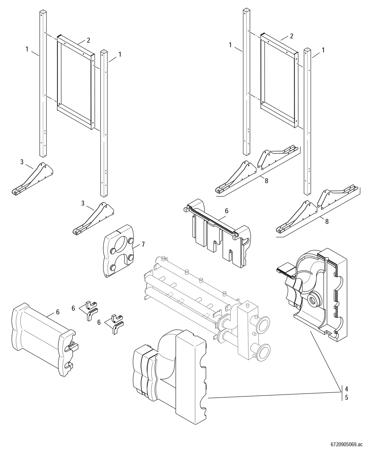 Explosietekening Cascade — Bosch CerapurMaxx - ZBR65-2
