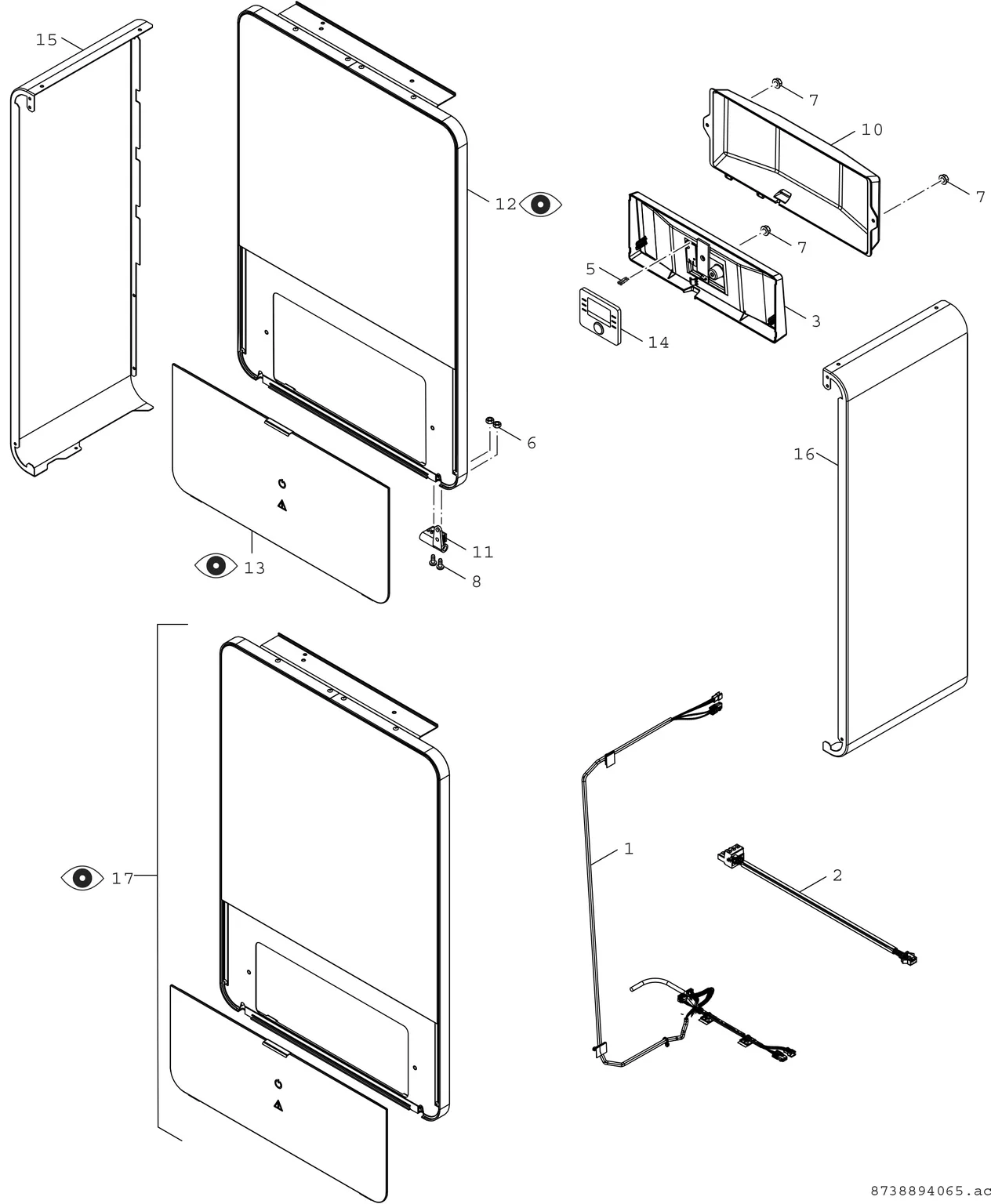Schéma éclaté Habillage Bo — Bosch Compress 7000i AW - AWE 9