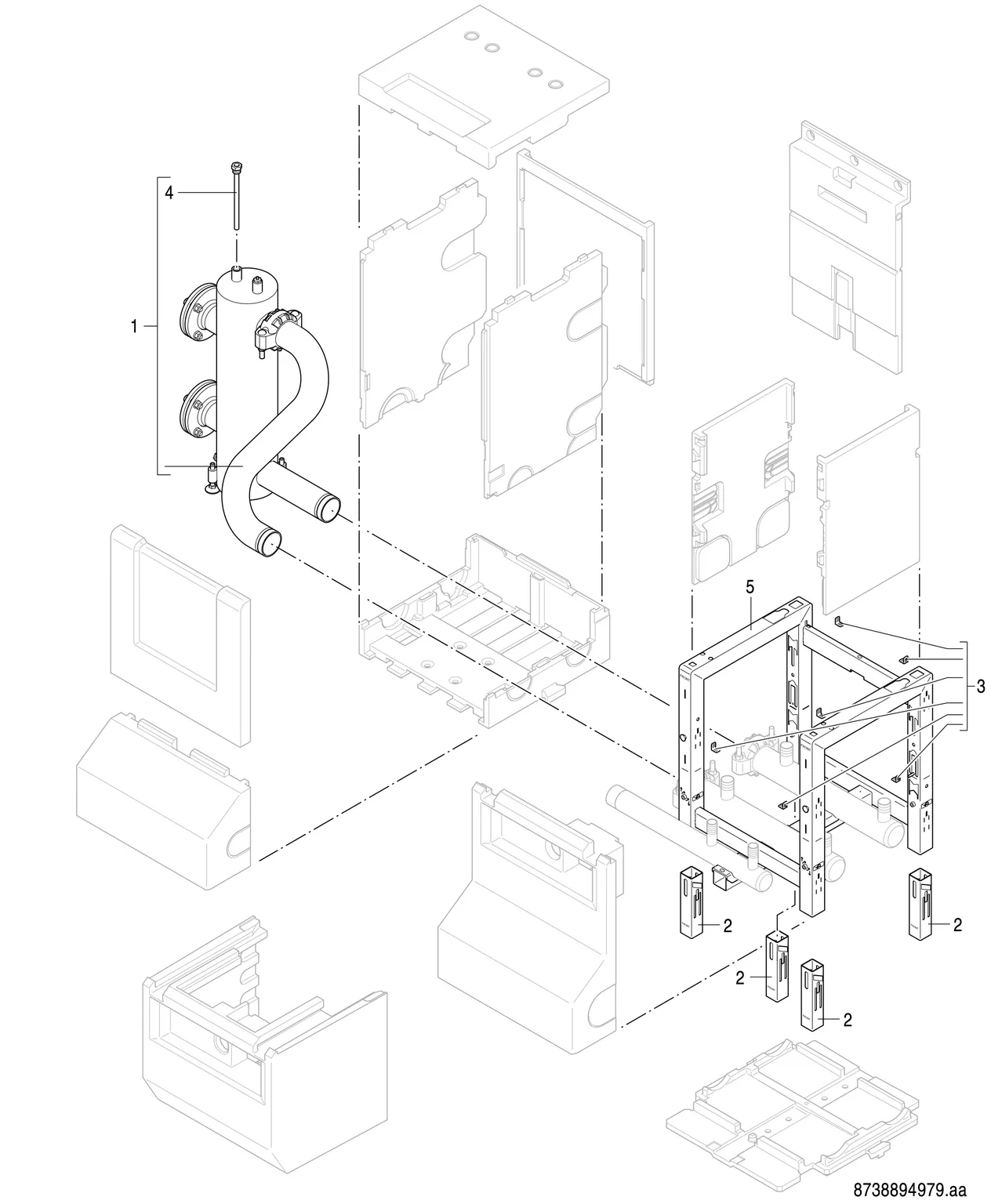 Schéma éclaté Cascade II — Bosch Condens 7000 WP - GC7000WP 100 23