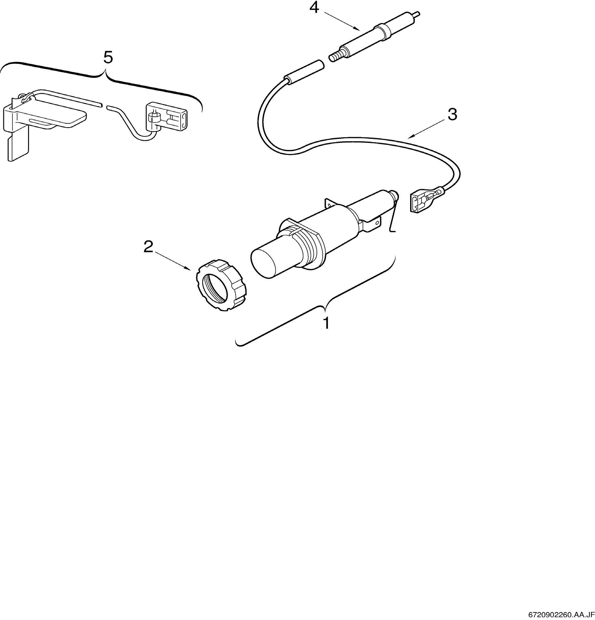 Schéma éclaté Allumeur Piezo — Buderus W125/135 Oxystop