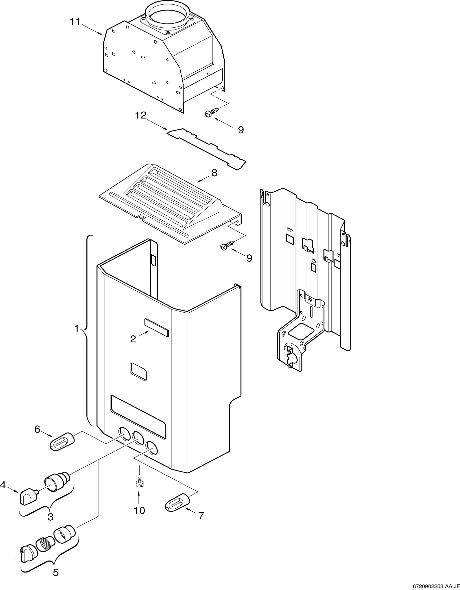 Schéma éclaté Habillage — Buderus W125/135 Oxystop