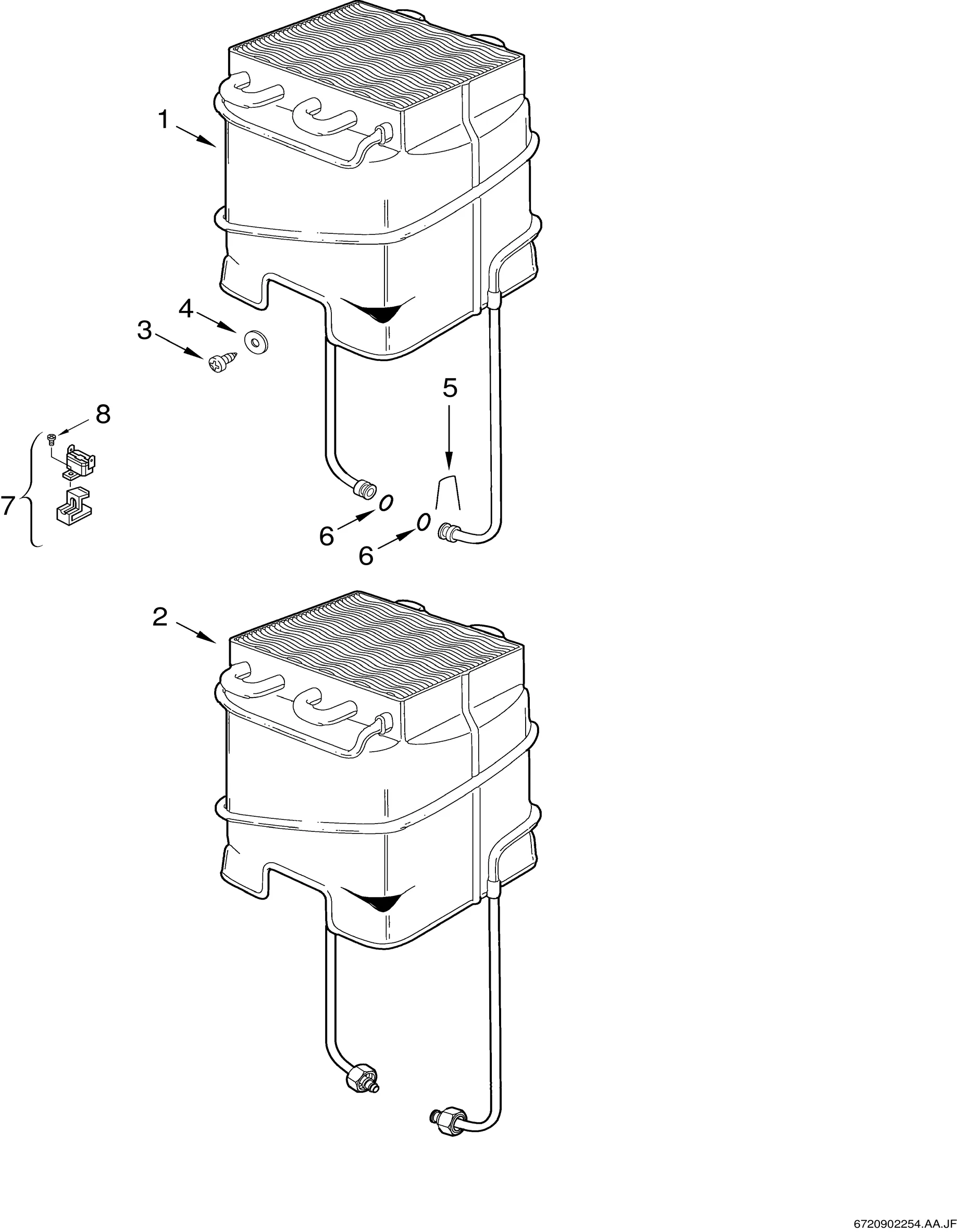 Schéma éclaté Corps interieur — Buderus W125/135 Oxystop