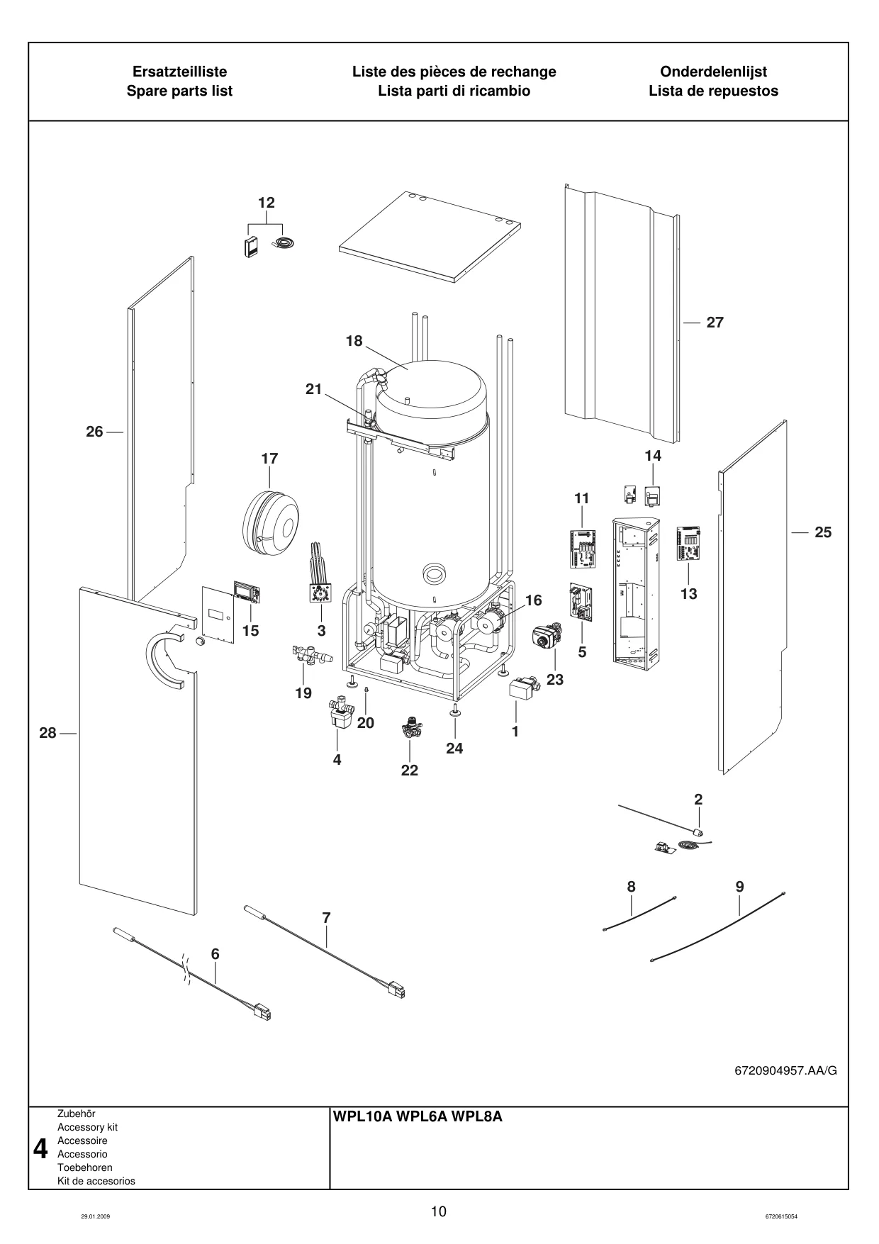 Schéma éclaté Kit de accesorios — Buderus Wärmepumpe Luft/Wasser