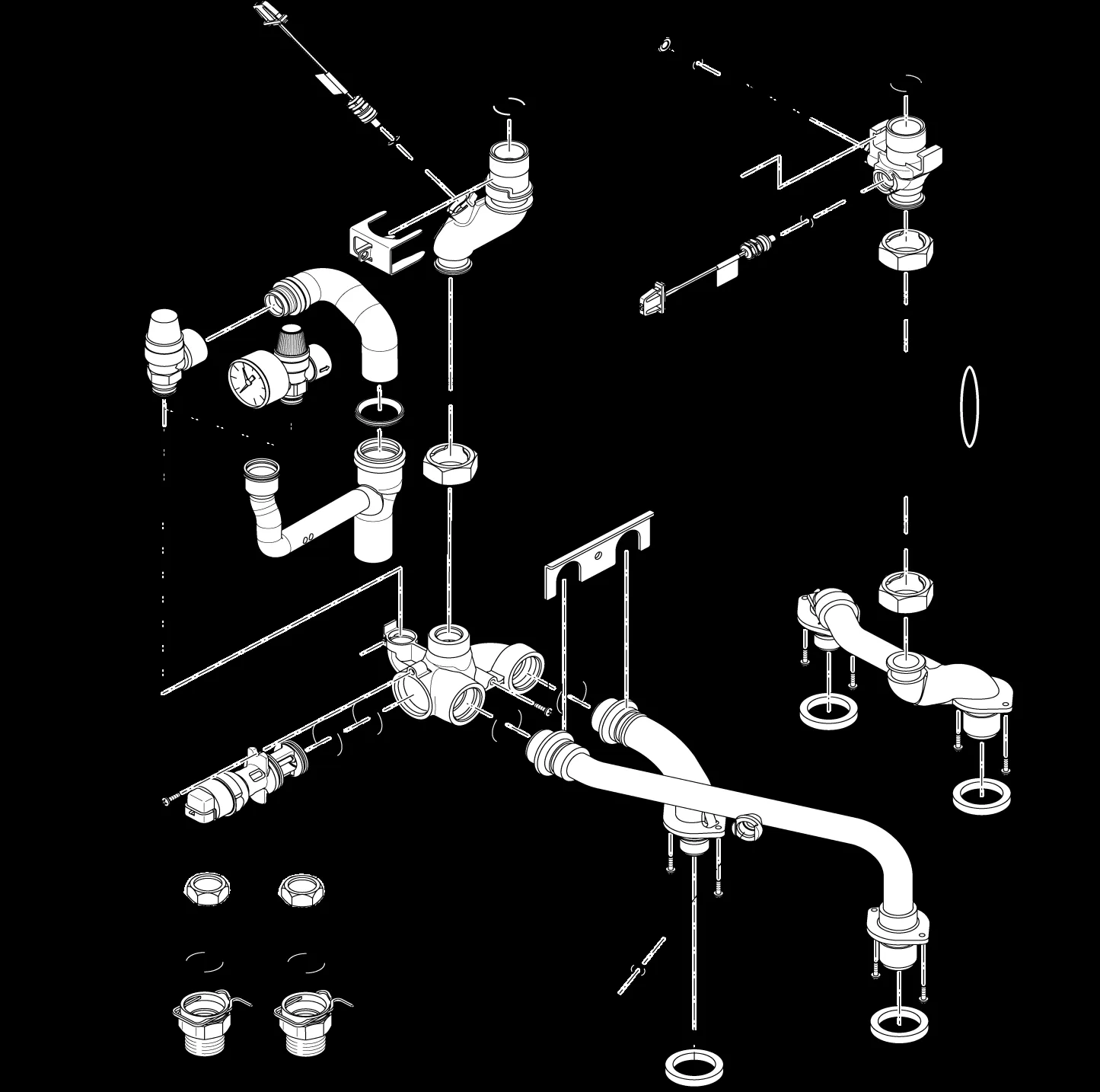 Schéma éclaté Hydraulique — Buderus GB162 15-45