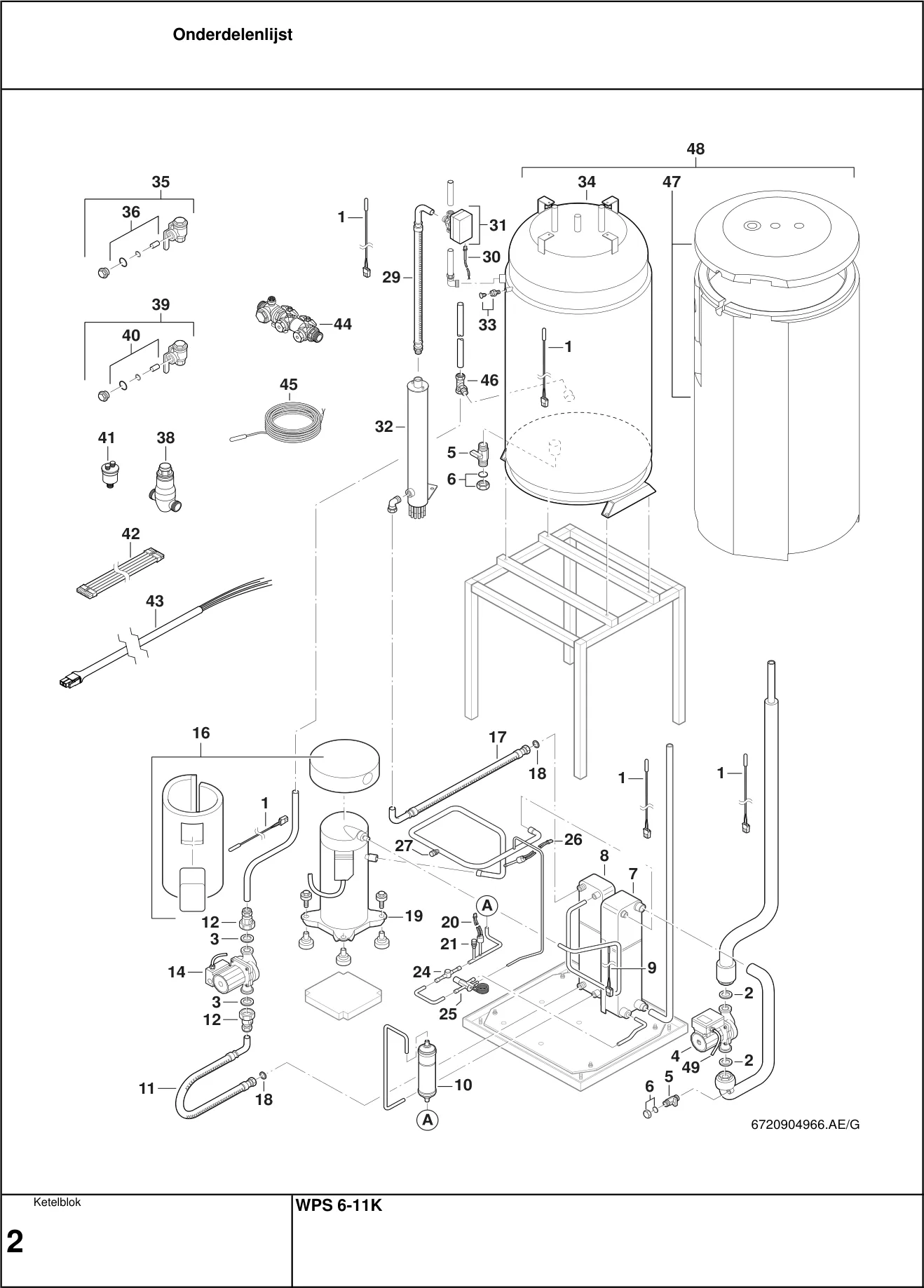 Explosietekening Ketelblok — Buderus WPS6-11K