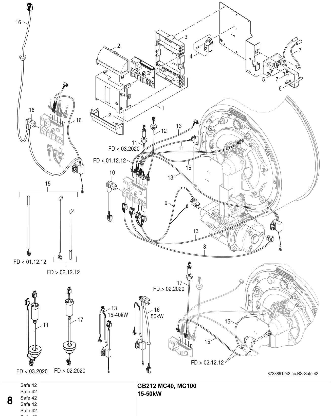 Explosietekening Safe 42 — Buderus GB212/GB212 MC40, MC100