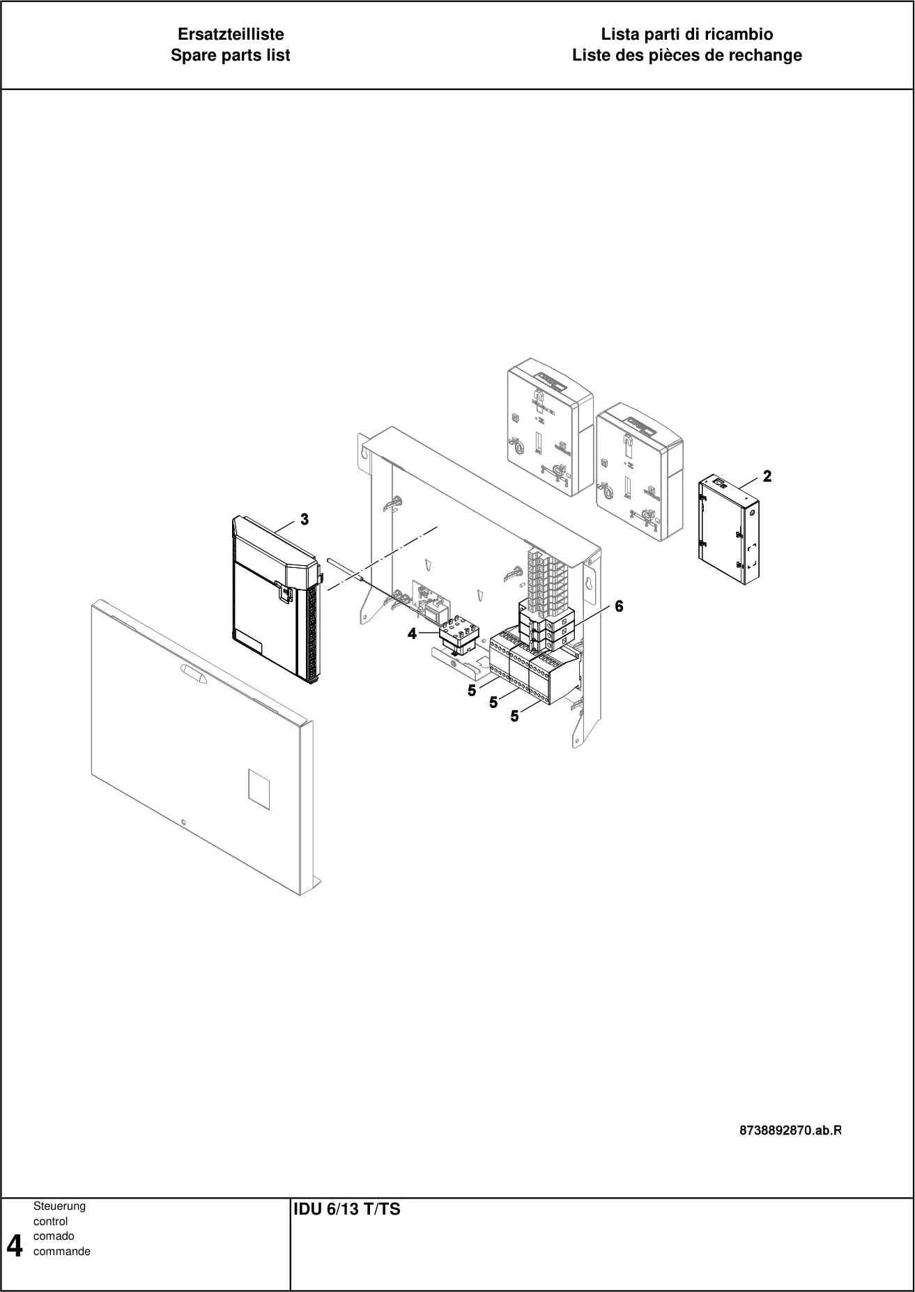 Explosietekening commande — Buderus IDUS 6-13 T/TS