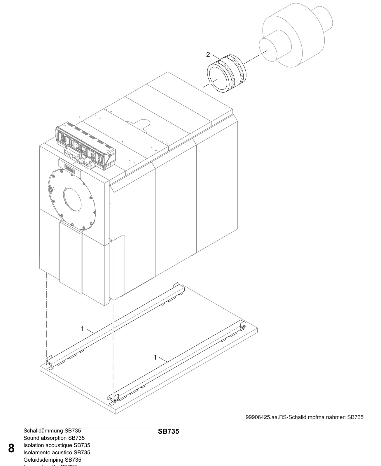 Schéma éclaté Schalldämmung SB735 — Buderus SB735