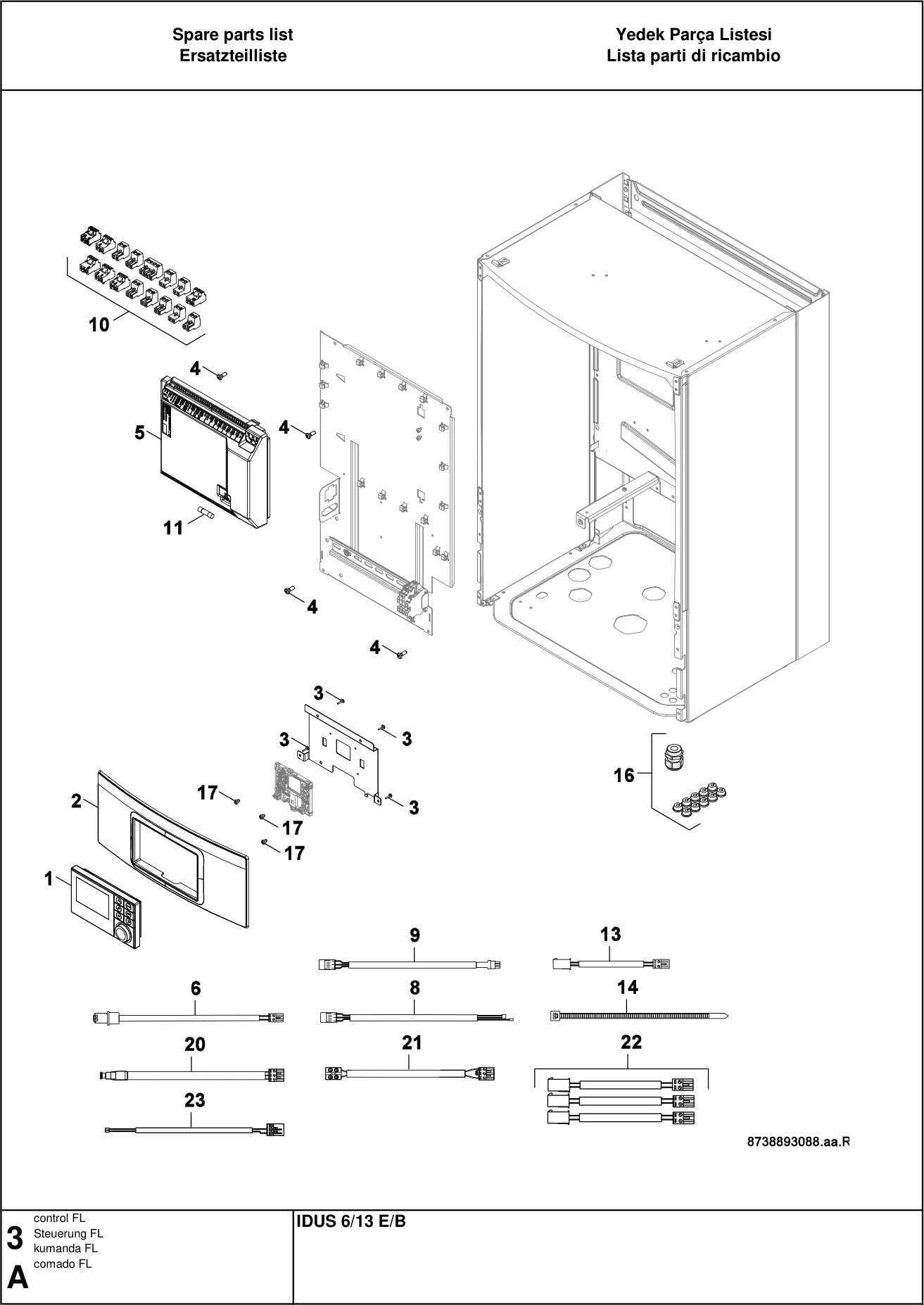 Schéma éclaté Yedek Parça Listesi (3) — Buderus IDUS6/13 E/B
