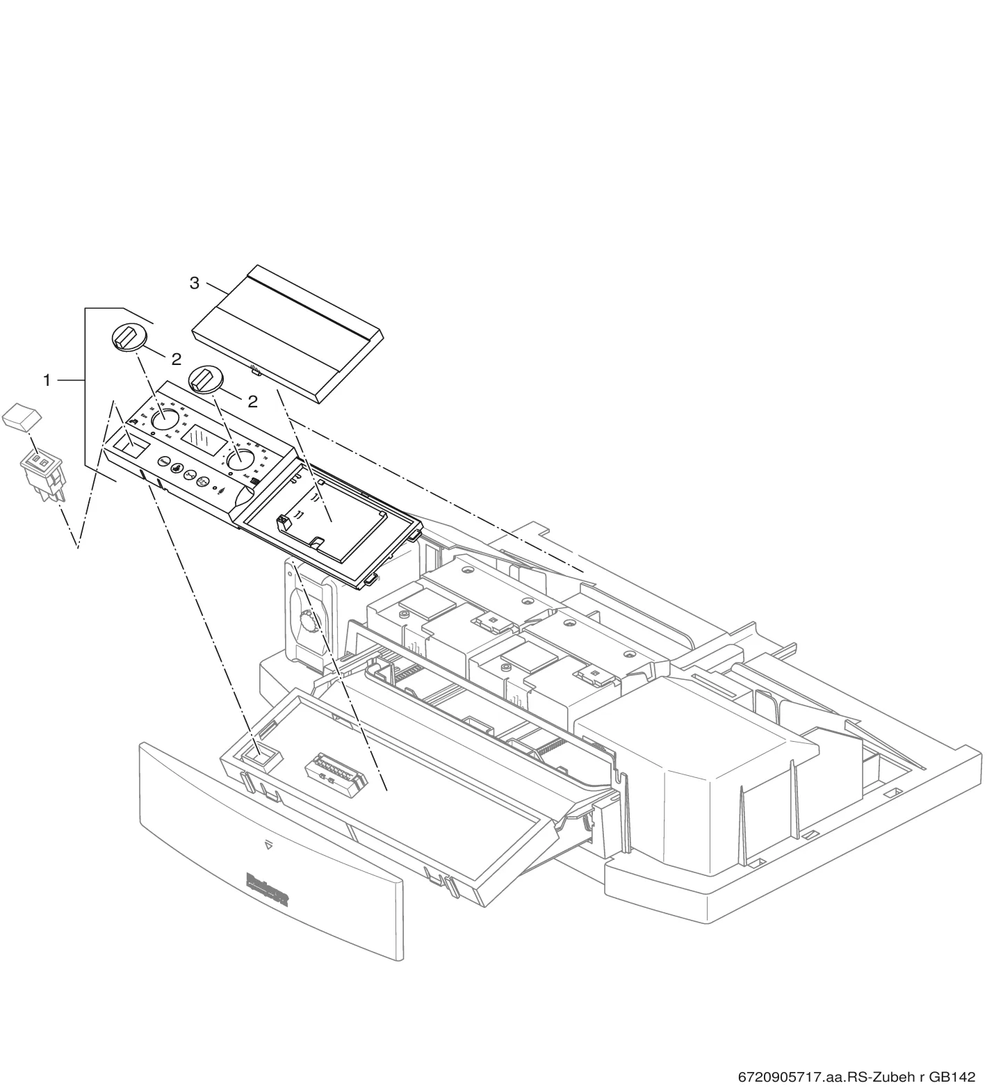 Explosietekening Télécommande — Buderus GB142 15-60kW