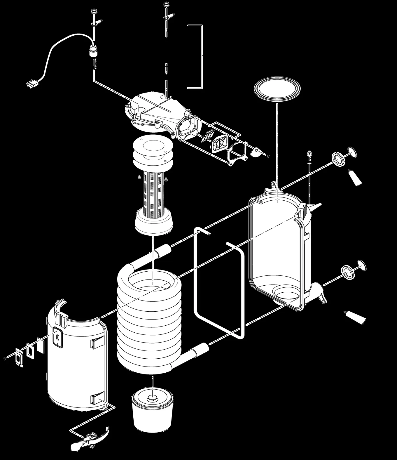 Schéma éclaté Échangeur thermique — Buderus GB132 24kW