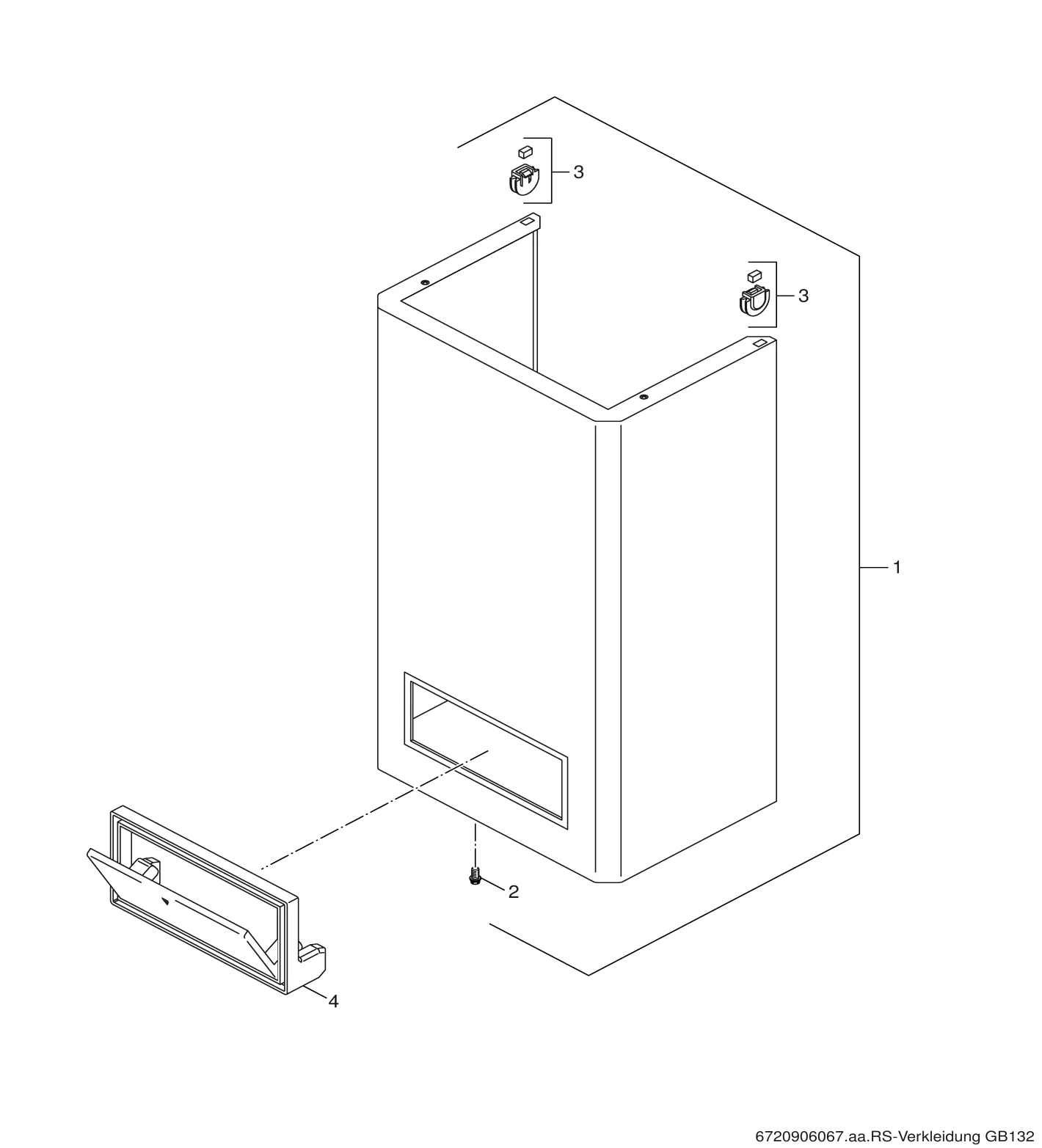 Schéma éclaté Carenage — Buderus GB132 24kW