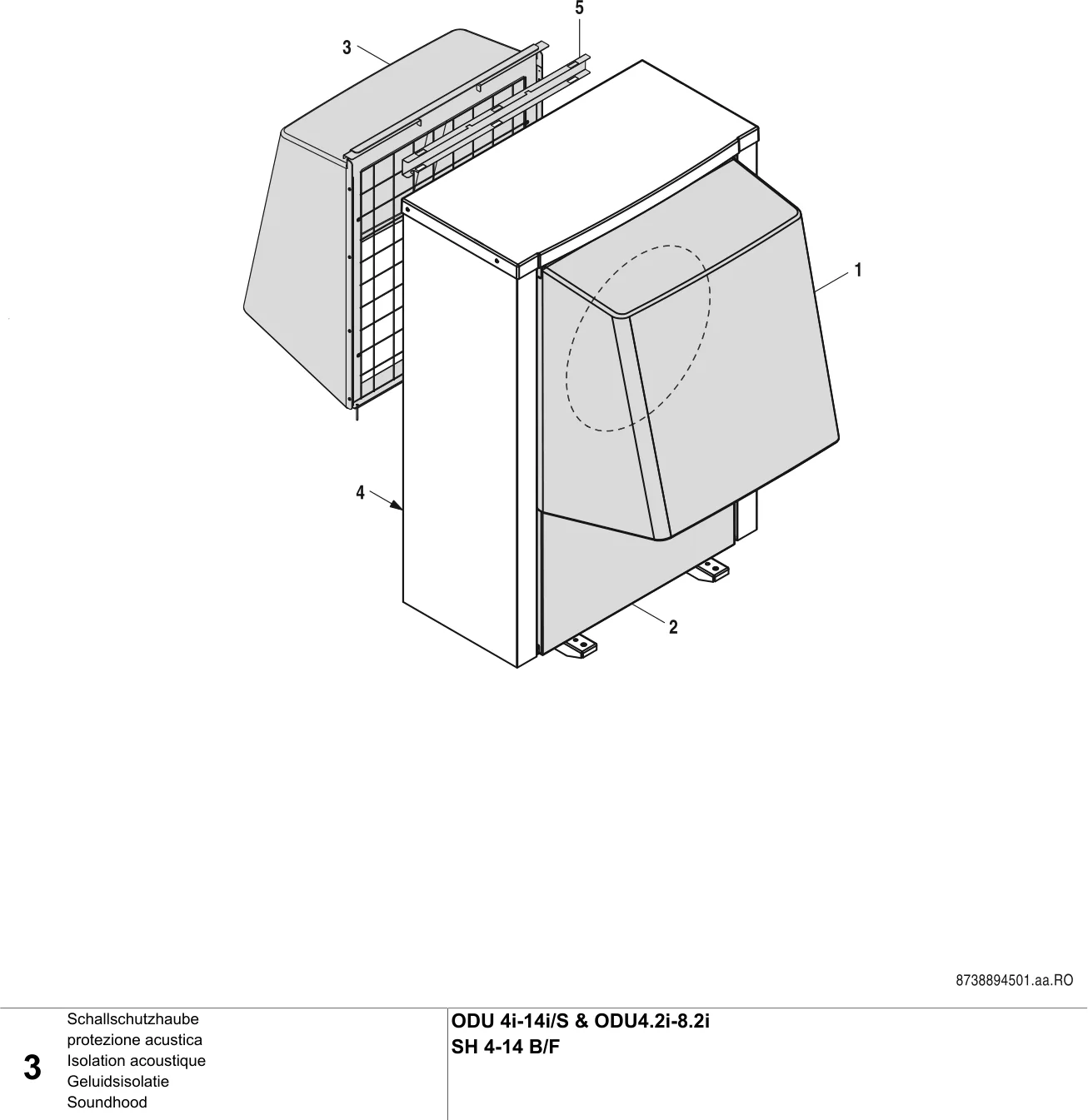 Schéma éclaté Isolation acoustique — Buderus ODU 4i-14i/S SH 4-14 B/F