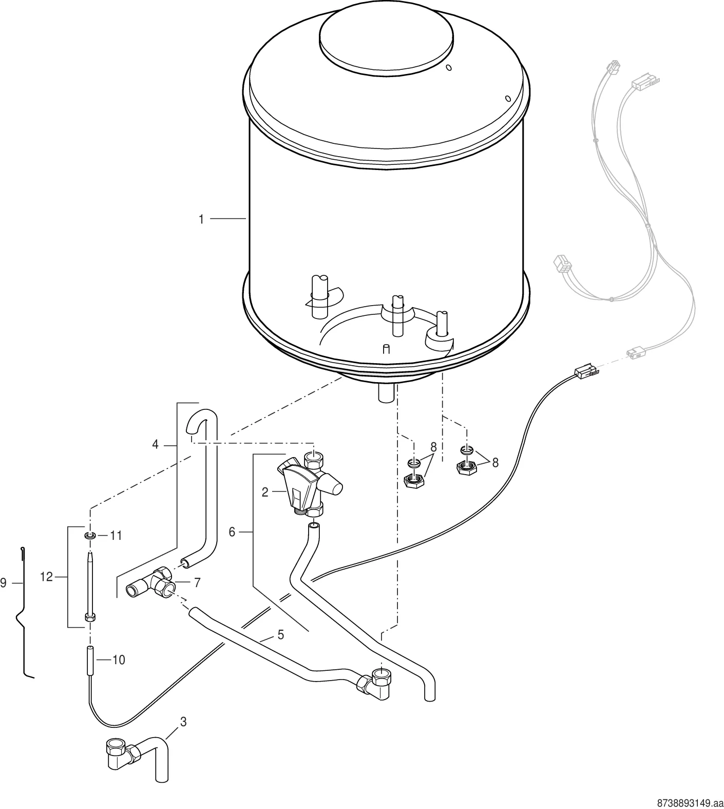 Explosietekening Ballon d'eau chaude sanitaire — Buderus GB112 24-29 kW