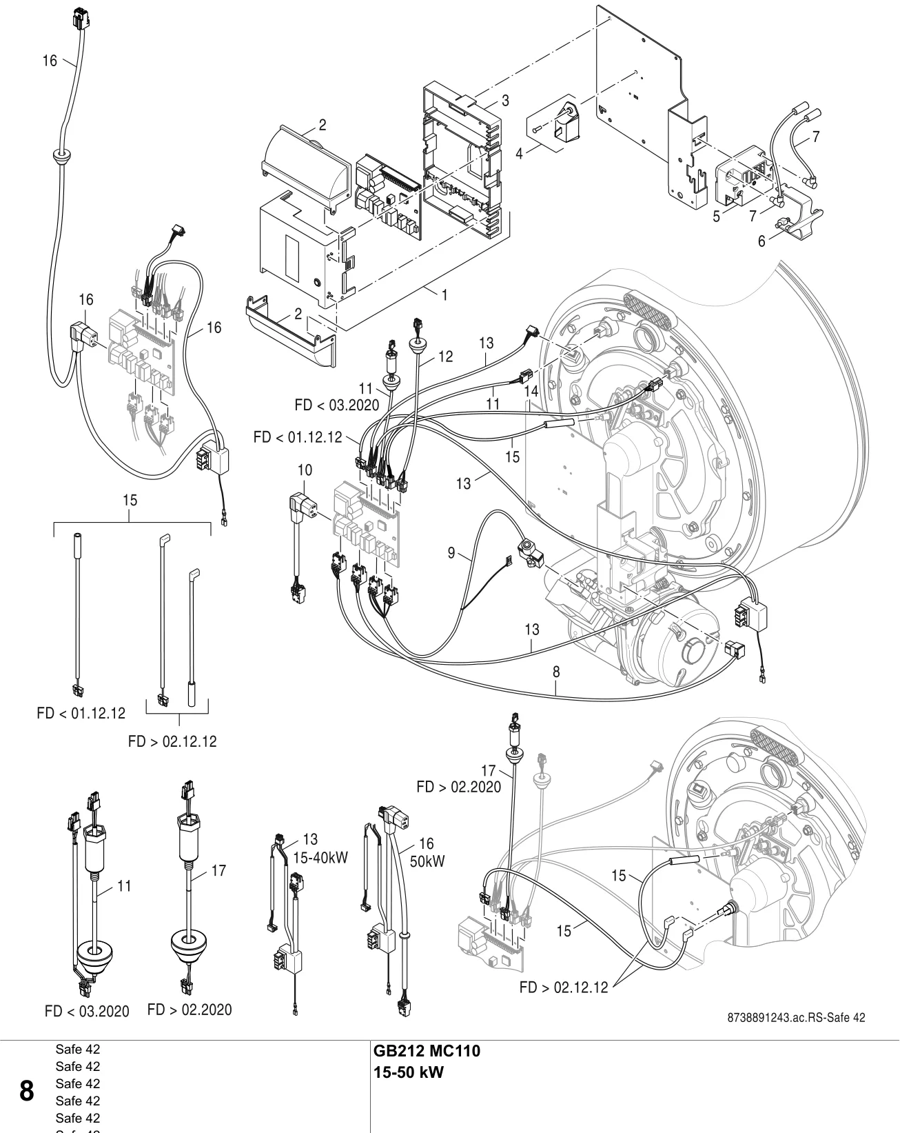 Schéma éclaté Safe 42 — Buderus GB212 15-50 kW MC110