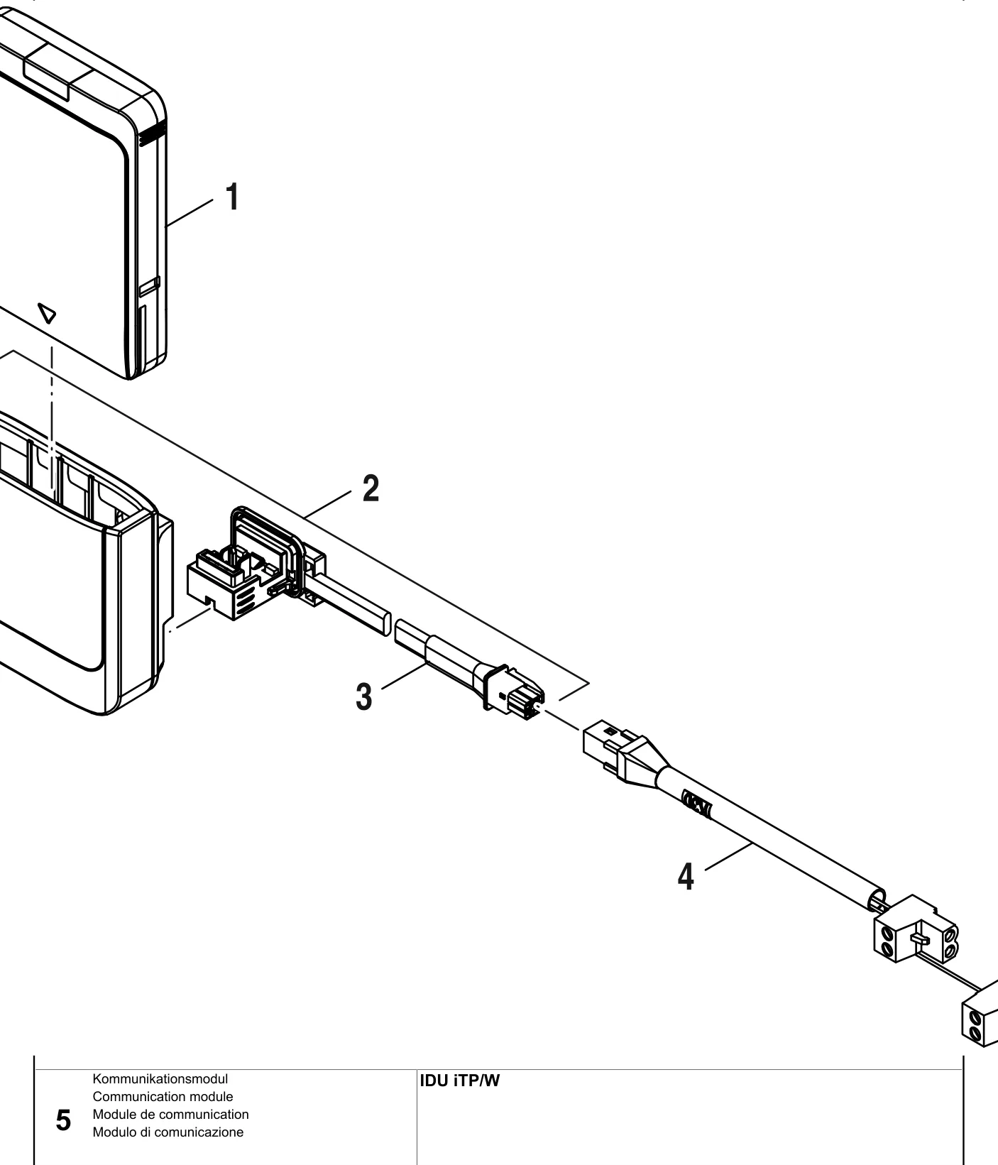 Schéma éclaté Module de communication — Buderus IDU iTP