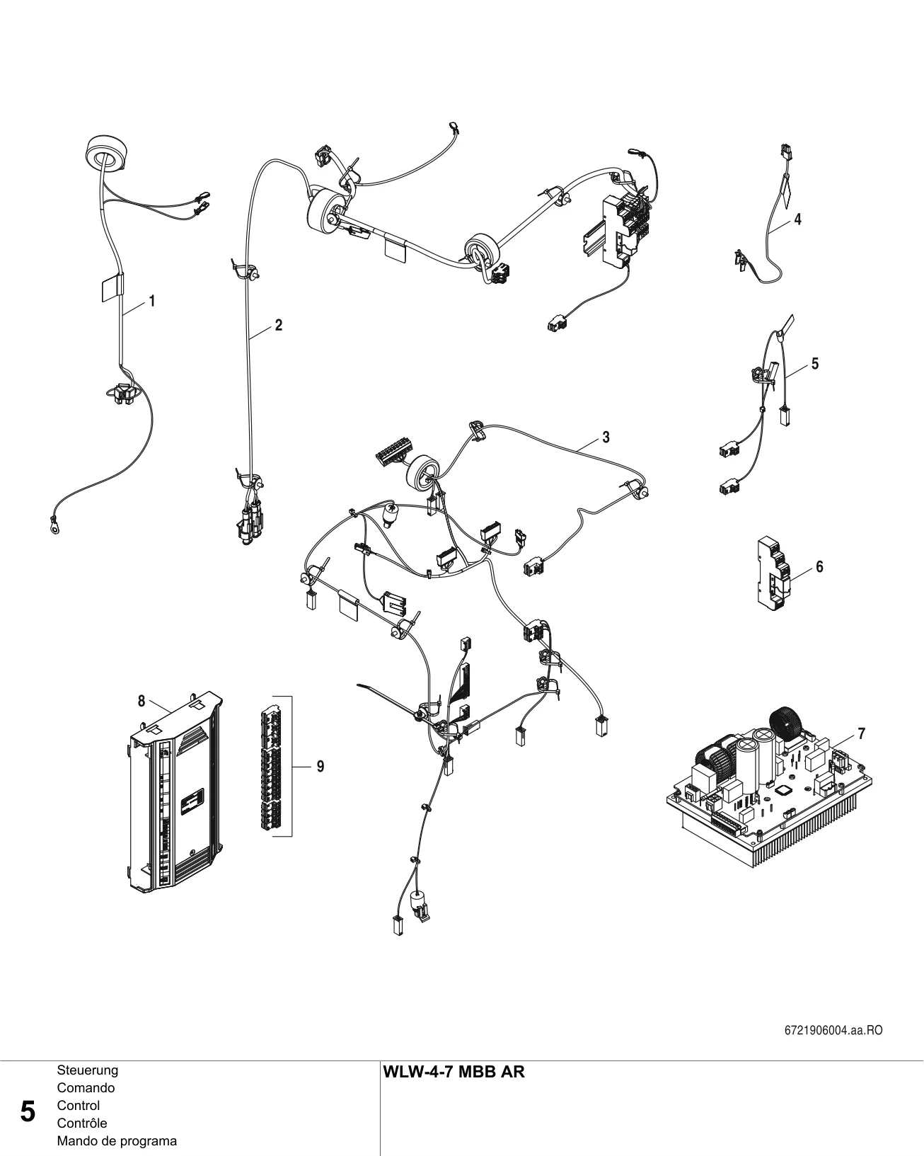 Explosietekening Mando de programa — Buderus WLW-4-7 MBB AR