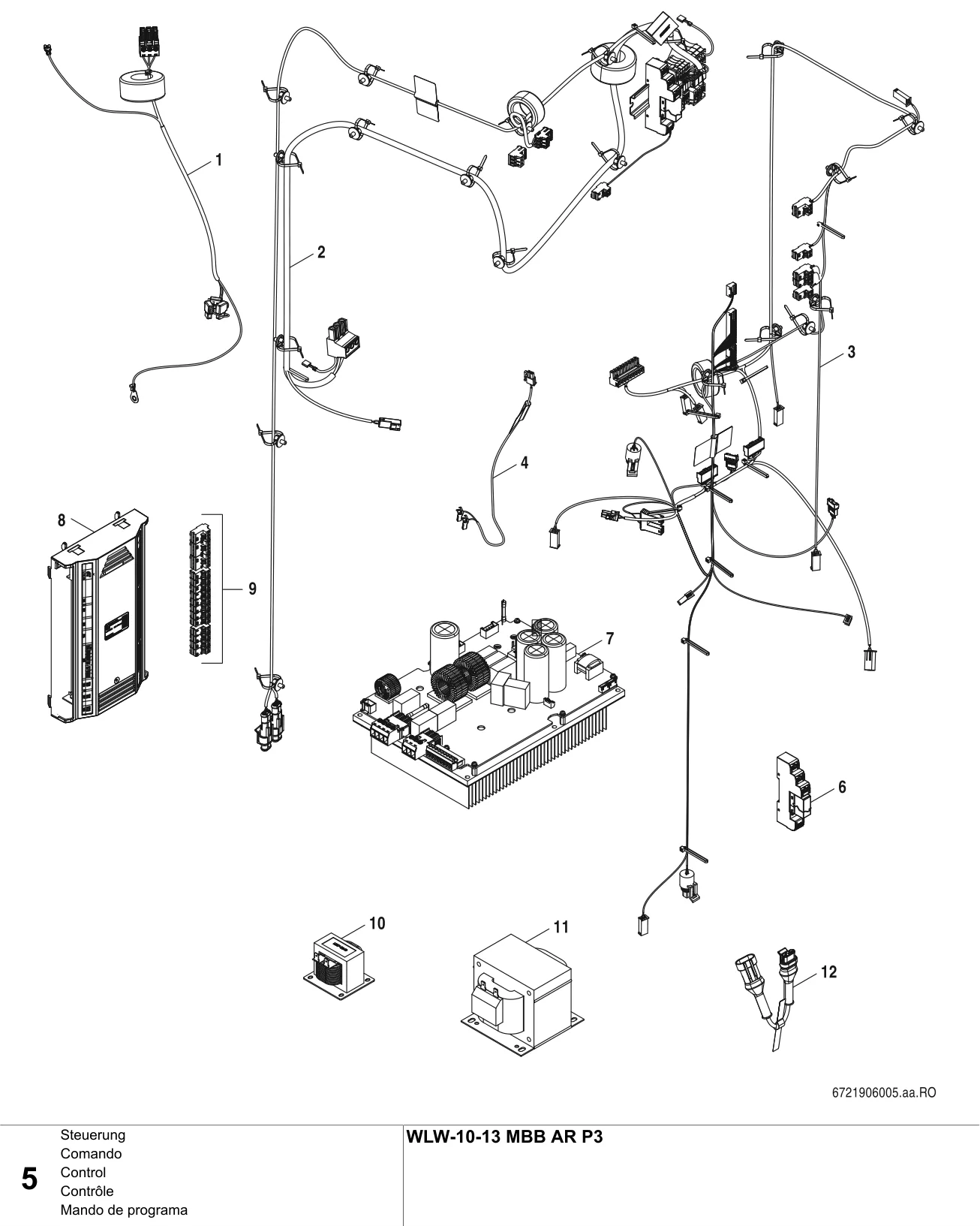 Explosietekening Mando de programa — Buderus WLW-10-13 MBB AR/AR P3