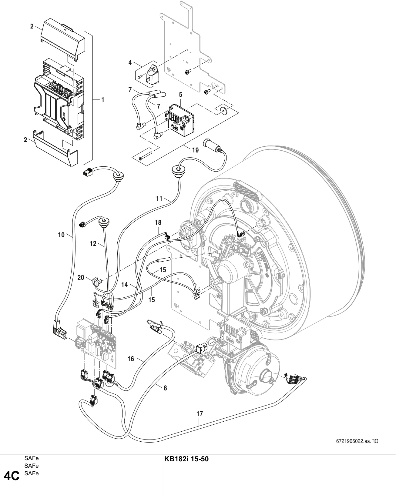 Schéma éclaté SAFe C — Buderus KB182i 15-50