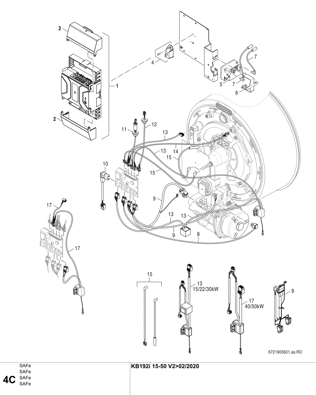 Explosietekening SAFe C — Buderus KB192i-15-50kW V2>02/2020