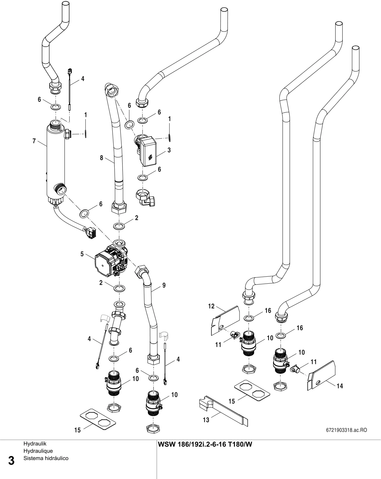 Explosietekening Hydraulique — Buderus WSW 196i.2-6-16TXW