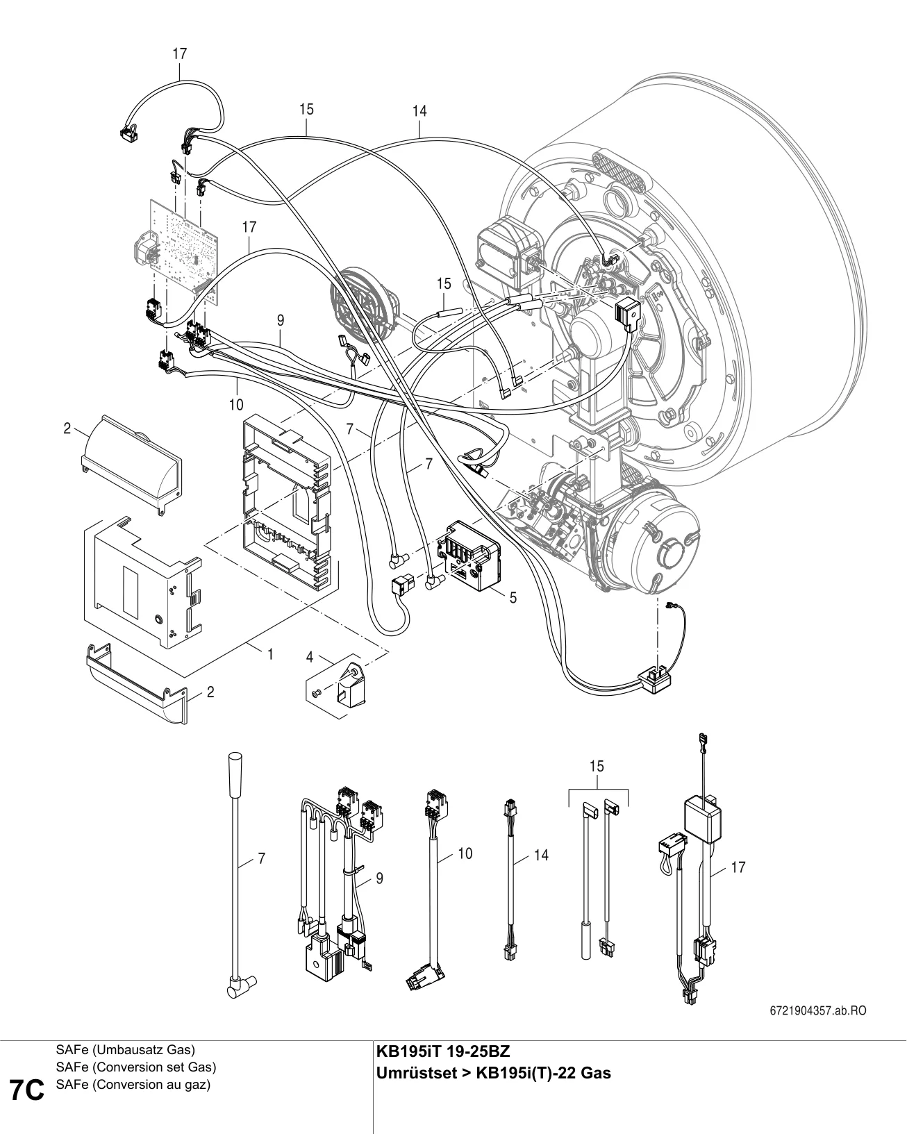 Schéma éclaté SAFe (Conversion au gaz) C — Buderus KB195iT 19-25BZ, Umrüstset KB195i(T)BZ>KB195i(T)-22 Gas