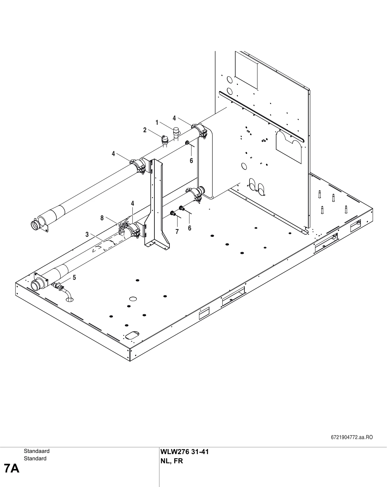 Schéma éclaté Standard A — Buderus WLW276 31-41