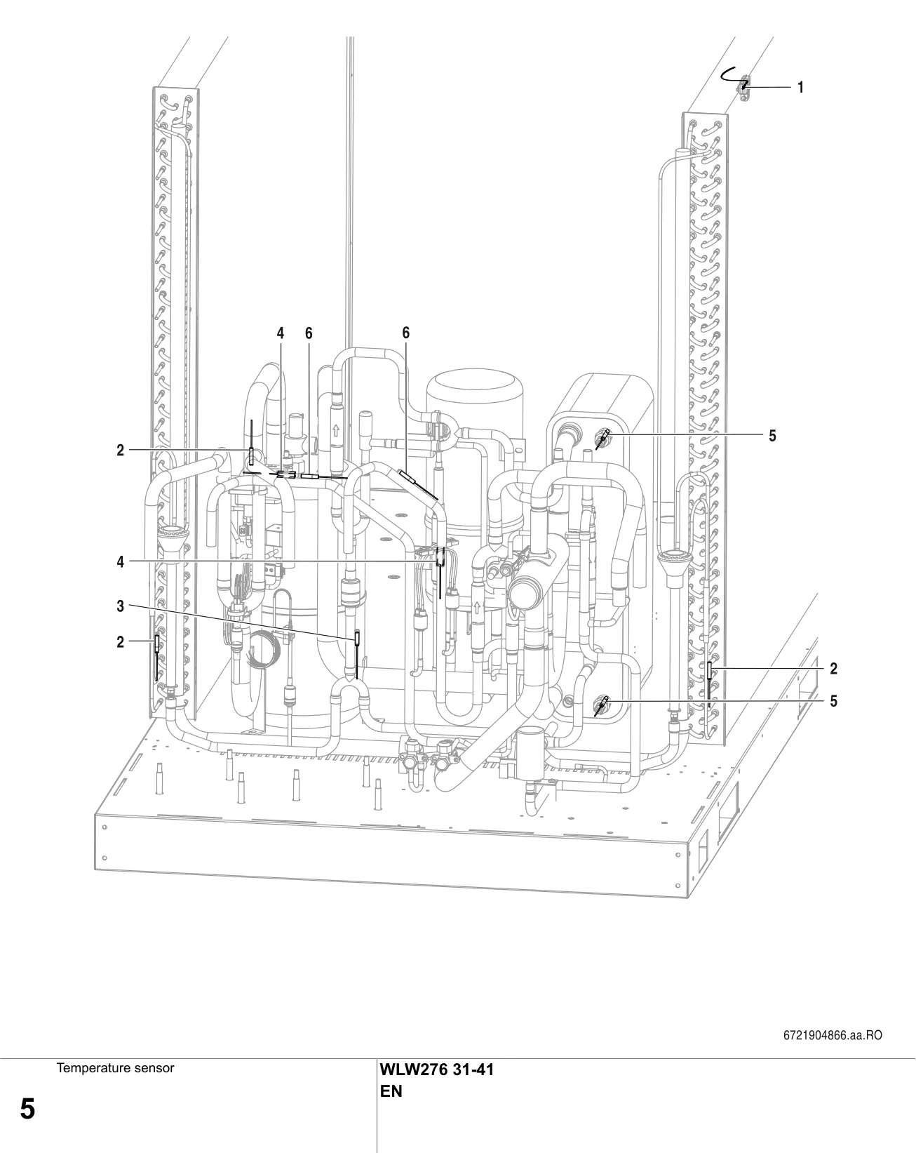 Schéma éclaté Temperature sensor — Buderus WLW276 31-41