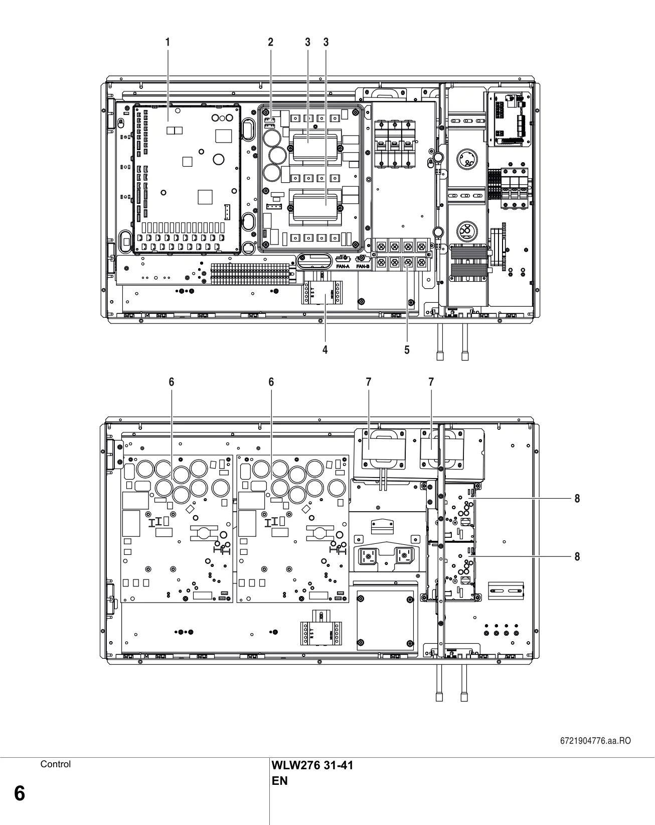 Schéma éclaté Control — Buderus WLW276 31-41
