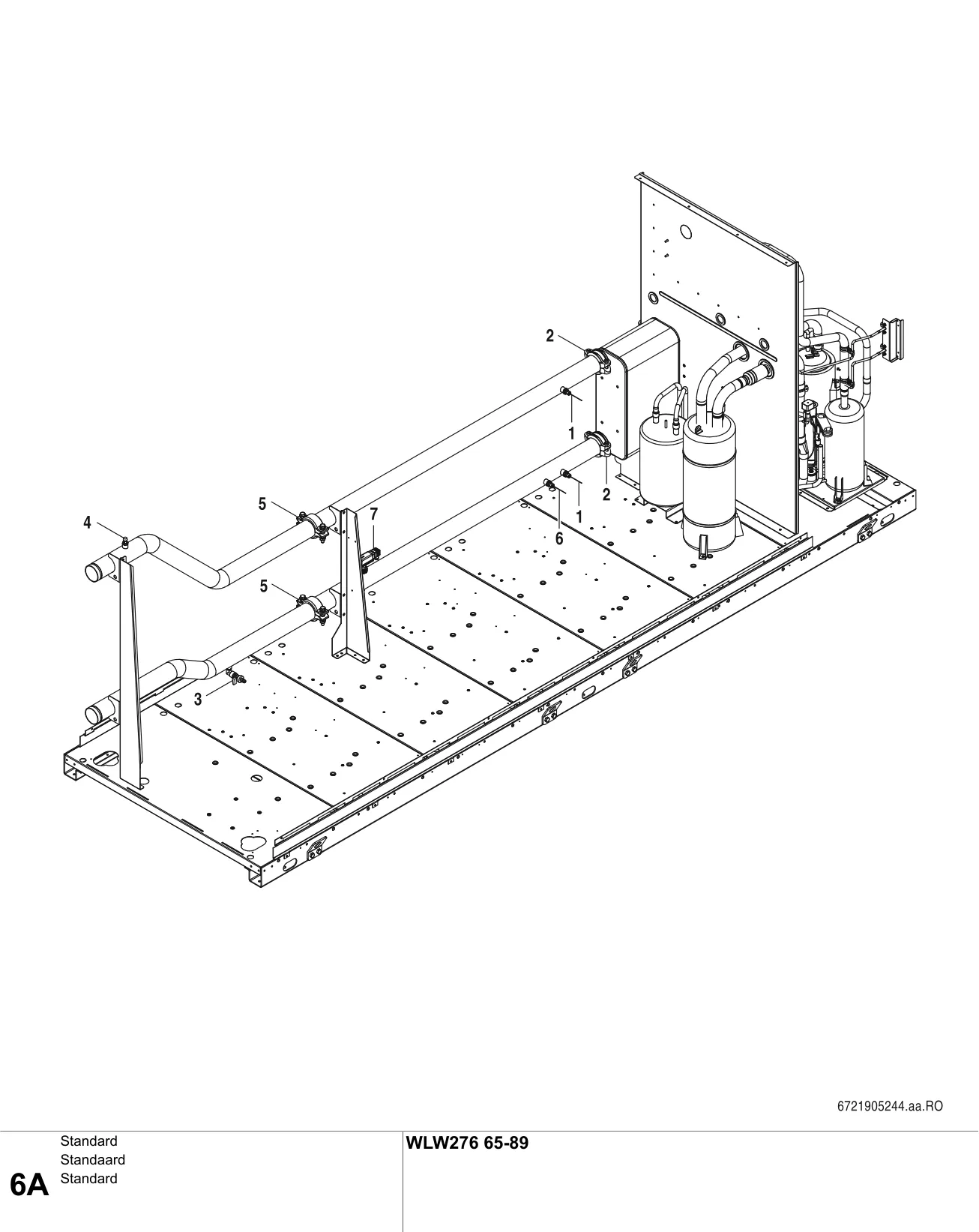 Schéma éclaté Standard A — Buderus WLW276 65-89